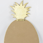 Зеркало овальной формы с золотистой рамкой и декоративной верхушкой в виде ананаса Pineapple Shine  варинант исполнения - 5 | Loft Concept в Ульяновске