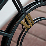 Зеркало настенное в чёрной металлической раме в виде часов Mirror Tower Clock варинант исполнения - 4 | Loft Concept в Ульяновске