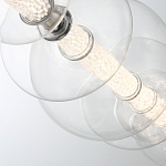 Подвесной светильник линейный с прозрачными стеклянными шарами разного диаметра Eurofase варинант исполнения - 6 | Loft Concept в Ульяновске