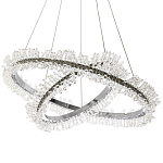 Люстра два кольца с хрустальным декором Rowan Crystal Ring Horizontal Chrome Chandelier варинант исполнения - 1 | Loft Concept в Ульяновске