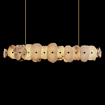 Подвесной светильник с фигурными элементами из белого алебастра Cryptocrystalline Stone варинант исполнения - 8 | Loft Concept в Ульяновске