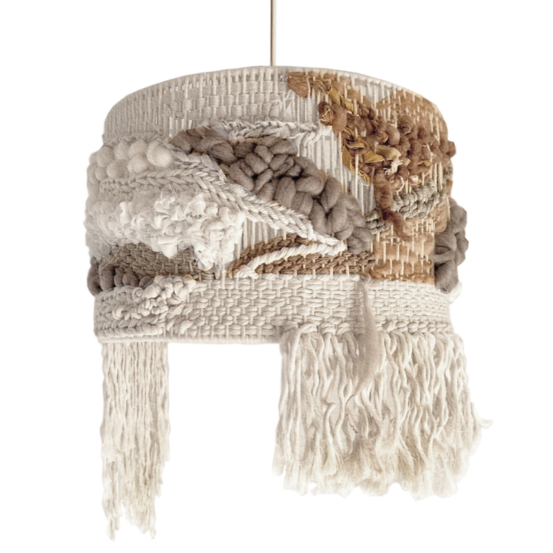 Светильник вязаный природной формы  Терракотовый ivory ( слоновая кость ) в Ульяновске | Loft Concept 