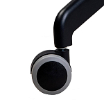 Стул с мягкой синей обивкой из велюра и подъемно-поворотным механизмом на черных колесиках Harper Blue варинант исполнения - 7 | Loft Concept в Ульяновске