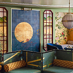 Обои ручная роспись Tsukimi Original colourway on gilded silk with antiquing варинант исполнения - 1 | Loft Concept в Ульяновске