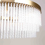 Люстра подвесная со стеклянными подвесками в виде перекрученных трубочек Nembus варинант исполнения - 4 | Loft Concept в Ульяновске