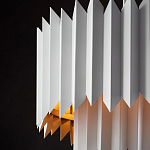 Люстра белая с гофрированным двойным абажуром Corrugated Double Lampshade варинант исполнения - 4 | Loft Concept в Ульяновске