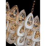 Люстра овальная с многослойными белыми и прозрачными подвесками Character Chandelier варинант исполнения - 4 | Loft Concept в Ульяновске