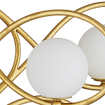 Люстра с закругленным каркасом золотого цвета и белыми плафонами Round Curl варинант исполнения - 1 | Loft Concept в Ульяновске