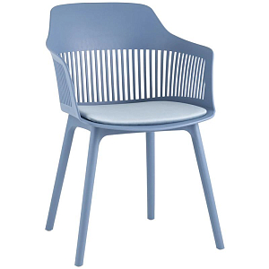 Стул Crocus Chair Голубой цвет Велюровая подушка