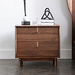 Прикроватный деревянный столик с ящиками Moon Walnut Furniture варинант исполнения - 2 | Loft Concept в Ульяновске