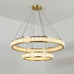 Люстра с 2-мя кольцами из натурального камня с регулируемыми плафонами Durability of Stone варинант исполнения - 2 | Loft Concept в Ульяновске