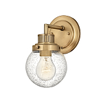 Бра для ванных комнат с прозрачным шарообразным плафоном из стекла с пузырьками на круглом основании Hinkley варинант исполнения - 1 | Loft Concept в Ульяновске