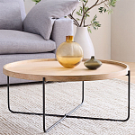 Журнальный стол с круглой деревянной столешницей Urban Style Space варинант исполнения - 2 | Loft Concept в Ульяновске