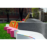 Дизайнерский модульный диван волнистой формы с цветным принтом Poltronova Superonda Sofa варинант исполнения - 37 | Loft Concept в Ульяновске