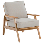 Кресло с каркасом из массива дуба Deniaud Oak Beige Armchair варинант исполнения - 1 | Loft Concept в Ульяновске
