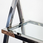 Металлический стеллаж со стеклянными полками Molecule варинант исполнения - 4 | Loft Concept в Ульяновске