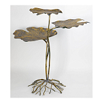 Столик приставной с тремя столешницами Тропические листья Tropical Forest gold варинант исполнения - 2 | Loft Concept в Ульяновске