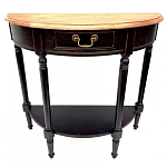 Консоль полукруглая из массива березы с ящиком и полкой в стиле прованс Vintage варинант исполнения - 2 | Loft Concept в Ульяновске