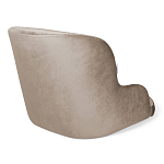 Стул с мягкой бежевой обивкой из велюра и подъемно-поворотным механизмом на черных колесиках Harper Beige варинант исполнения - 2 | Loft Concept в Ульяновске