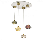 Подвесной светильник с прозрачным стеклянным плафоном округлой формы Effervia  варинант исполнения - 6 | Loft Concept в Ульяновске