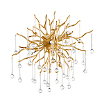 Бра с лучеобразным основанием и подвесками из прозрачного стекла в виде длинных капель Droplet Chandelier варинант исполнения - 1 | Loft Concept в Ульяновске