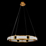 Люстра в виде кольца из натурального камня Golden Alavastor варинант исполнения - 2 | Loft Concept в Ульяновске