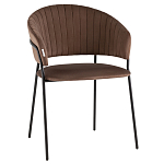 Стул в велюре коричневого цвета Horizon варинант исполнения - 1 | Loft Concept в Ульяновске