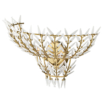 Бра золотого цвета с белыми стеклянными лепестками Hanging Flowers варинант исполнения - 2 | Loft Concept в Ульяновске