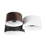 Потолочный светильник с 3-мя цилиндрическими абажурами черного белого и коричневого цвета Urban Dome варинант исполнения - 3 | Loft Concept в Ульяновске