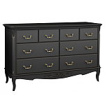 Комод черный из массива бука в стиле прованс Black Provence варинант исполнения - 1 | Loft Concept в Ульяновске