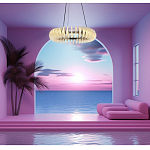 Люстра круглая с фактурными элементами в виде ракушек Inspired Sea варинант исполнения - 5 | Loft Concept в Ульяновске