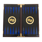 Нарды настольные из натурального камня лазурит и долерит Backgammon from Stone варинант исполнения - 2 | Loft Concept в Ульяновске