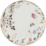 Ваза фарфоровая белая на ножке с рисунком цветов Garden Whisper Porcelain Set  варинант исполнения - 1 | Loft Concept в Ульяновске