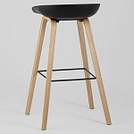 Барный стул на ножках из натурального дерева Boras Black варинант исполнения - 5 | Loft Concept в Ульяновске