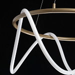 Люстра подвесная круглая золотого цвета с белыми изогнутыми световыми линиями Luke Lampco Tracer Lamp варинант исполнения - 8 | Loft Concept в Ульяновске