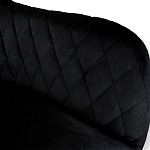 Барный стул вращающийся со спинкой и подлокотниками Douglas Rhombus Черный Велюр варинант исполнения - 3 | Loft Concept в Ульяновске