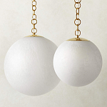 Подвесной светильник в форме шара из белого текстурного стекла Atmosphere варинант исполнения - 2 | Loft Concept в Ульяновске