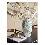 Ваза высокая с зелеными цветочными и птичьими мотивами Vase Inspired by Nature варинант исполнения - 4 | Loft Concept в Ульяновске