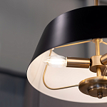 Подвесной светильник с конусовидным металлическим абажуром черного цвета Kichler варинант исполнения - 10 | Loft Concept в Ульяновске