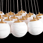 Люстра подвесная круглая с сферическими плафонами из натурального камня Glowing Spheres варинант исполнения - 3 | Loft Concept в Ульяновске