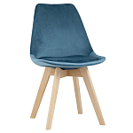 Стул с мягким велюровым сиденьем Arvika Blue варинант исполнения - 1 | Loft Concept в Ульяновске