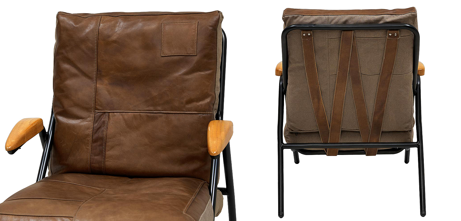 Дизайнерское кожаное кресло в стиле Лофт Bronwyn Leather Armchair Дизайнерское кожаное кресло в стиле Лофт Bronwyn Leather Armchair - Loft-Concept в Ульяновске