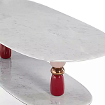 Дизайнерский журнальный стол на 2-х фигурных ножках с подстольем Lycad варинант исполнения - 2 | Loft Concept в Ульяновске