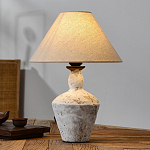 Настольная лампа с керамическим фактурным основанием и тканевым абажуром Eastern Tale варинант исполнения - 3 | Loft Concept в Ульяновске