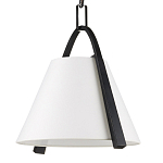 Подвесной светильник в форме конуса с белым тканевым абажуром и чёрным каркасом Stylish Solution варинант исполнения - 3 | Loft Concept в Ульяновске