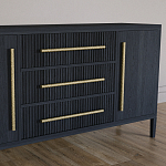 Буфет Primo с тремя ящиками и двумя фасадами Черный дуб варинант исполнения - 3 | Loft Concept в Ульяновске