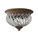 Потолочный светильник с чашеобразным плафоном из толстого волнообразного стекла и широким узорчатым основанием Hinkley варинант исполнения - 9 | Loft Concept в Ульяновске