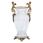 Ваза прозрачная с бронзовыми ручками в виде ангелов Eden Garden варинант исполнения - 1 | Loft Concept в Ульяновске