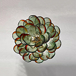 Люстра стеклянная с зелеными лепестками Green Leaf Fall варинант исполнения - 4 | Loft Concept в Ульяновске