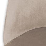 Барный стул со спинкой и металлической подставкой на 4-х деревянных ножках Бежевый Велюр Vendramin Chair варинант исполнения - 3 | Loft Concept в Ульяновске